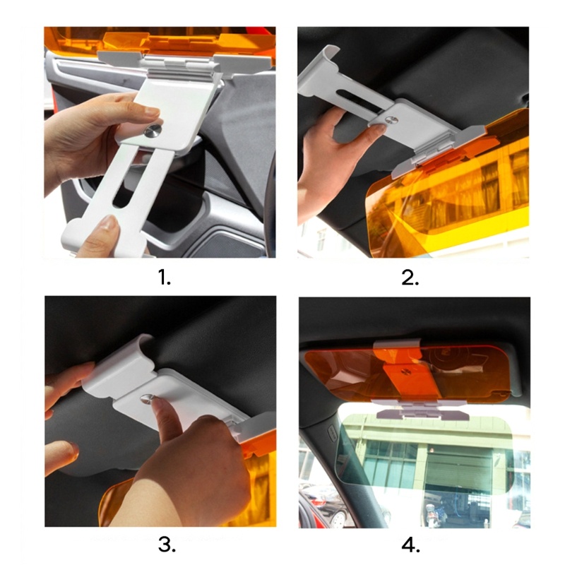 QUIM Car Visor Day- Night- Anti-Glare Visor Automobile Sun Anti-UV Block Visor ABS
