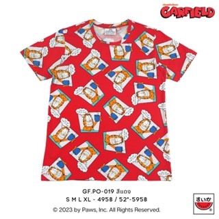 แตงโม (SUIKA) - เสื้อยืดคอกลมแขนสั้น GARFIELD ( GF.PO-019 )