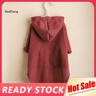 /RC/ เสื้อกันหนาว แบบสวมหัว 2 ขา สีแดง อบอุ่น อุปกรณ์เสริม สําหรับสัตว์เลี้ยง สุนัข