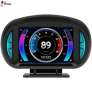 เครื่องวัดความเร็วรถยนต์ ระบบคู่ OBD2 GPS HUD กันลื่น พร้อมคําเตือนความเร็วเกิน