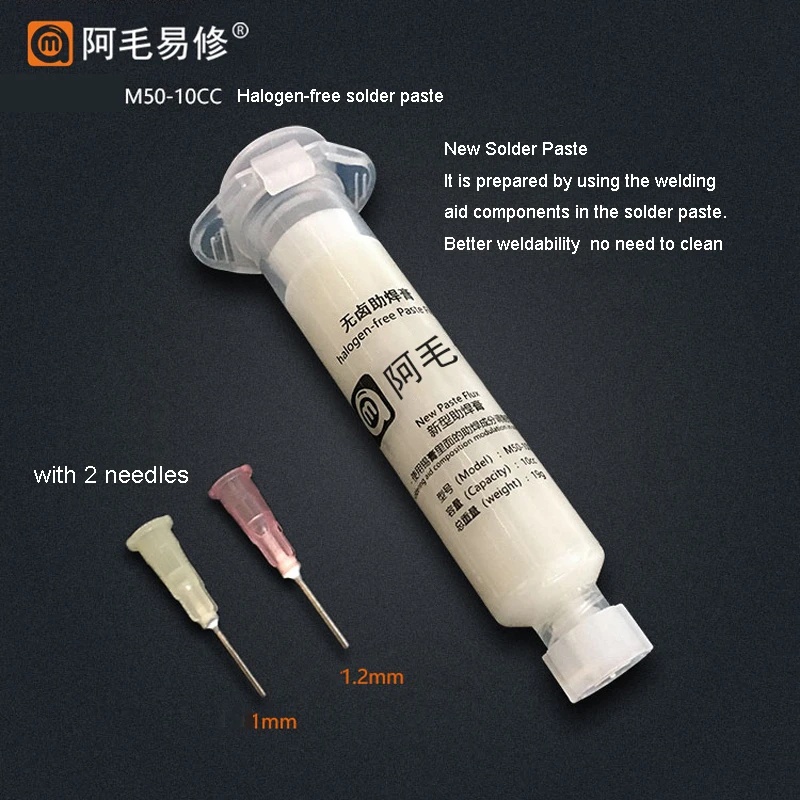 AMAOE M50-10cc M51-15cc M159 ฮาโลเจนฟรี Solder Paste Flux Oil สําหรับซ่อมโทรศัพท์มือถือ BGA Solder R