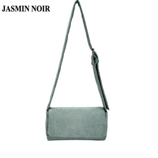 Jasmin NOIR กระเป๋าสะพายไหล่ ผ้าลูกฟูก เรียบง่าย สําหรับผู้หญิง