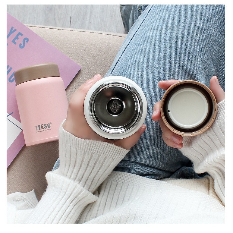 ขวดน้ำ TYESO MINI 2ขนาด 220mlกับ280ml แก้วกระติกแบบพกพาขนาดเล็ก กระบอกน้ำขนาดเล็ก เก็บความร้อน เก็บค