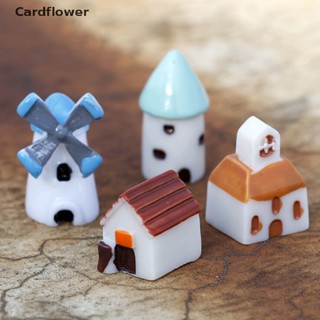 &lt;Cardflower&gt; กังหันลม ขนาดเล็ก สําหรับตกแต่งบ้านตุ๊กตา DIY ลดราคา 4 ชิ้น ต่อชุด