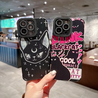 Campatible for iPhone 11 14 13 12 PRO X XR XS MAX XSMAX 6 6s 6splus 7 8 plus phone TPU Soft Silicone Casing Cute Cat case cover