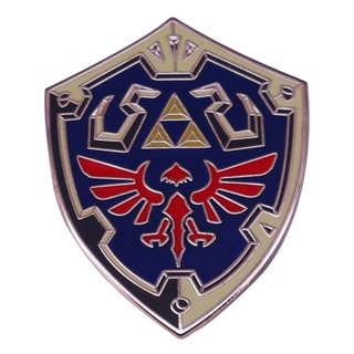 เข็มกลัด รูปเกม The Legend of Zellda Hyllian Shield Enamel Pin สําหรับเพื่อนสนิท