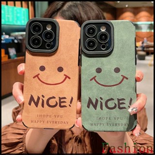 Leather nice smile เคส compatible for iPhone14promax เคสไอโฟน 11 กันกระแทก เคสซิลิโคน7พลัส เคสiPhone13 Pro max soft เคสไอโฟน12 กันกระแทก เคสซิลิโคน 11 เคสไอโฟน xr 11Pro case iPhone se2020 เคส iPhonexsmax