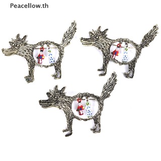 Peacellow   Fashion Vintage Cartoon Hollow Wolf Children Brooch Punk Brooch Pin Jewelry Gift   TH