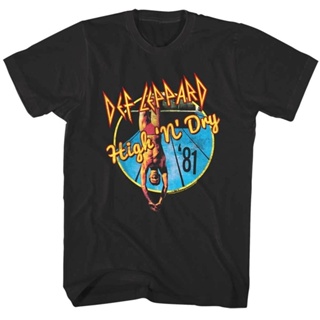 เสื้อยืดลําลอง แขนสั้น พิมพ์ลาย Def Leppard N Dry 1981 Album Cover Rock Tour Music เหมาะกับการเล่นกีฬา_03