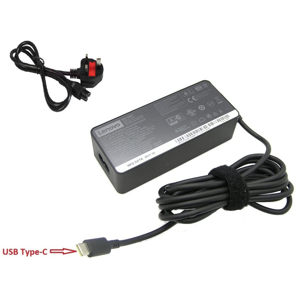 LENOVO 20V 3.25A,15V 3A, 9V 2A, 5V 2A 65W USB TYPE-C ThinkPad 11E T470 X570 โยคะ 720-13IKB ADLX65CLG