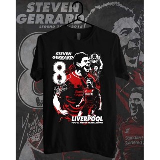 เสื้อยืดพิมพ์ลายเสื้อยืดผ้าฝ้าย steven gerrard t -shirt