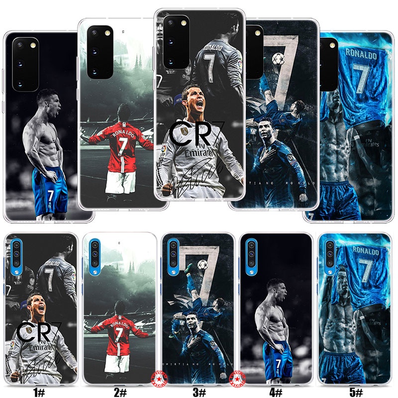 Lii30 Cristiano Ronaldo CR7 โปร่งใสสําหรับ Samsung Galaxy A02 M02 A5 A6 A7 A8 A9 A10 A10S A12 Plus