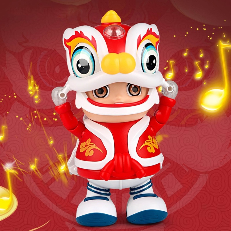 อดอร์ ของเล่นแสงเสียงสําหรับเด็กตุ๊กตาเชิดสิงโตเดินของเล่นดนตรีมีไฟ - รูปที่ 6