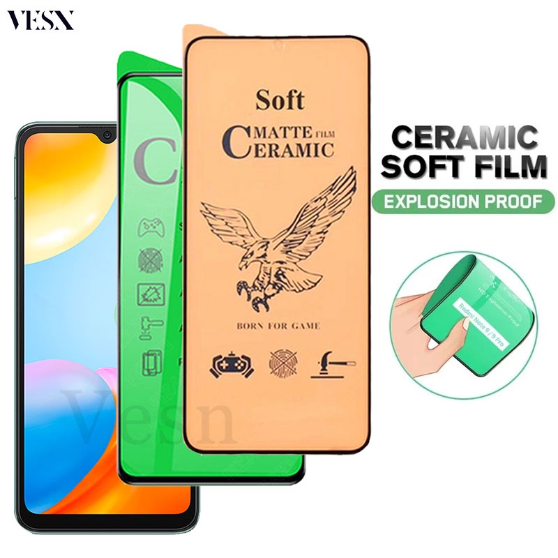 ฟิล์มเซรามิกส์ ฟิล์มใส เต็มจอ ฟิล์มกันรอย ฟิล์มพลาสติก ไม่แตก 9D+ไม่ใช่ กระจก Redmi 14R 14C 13 13x 1