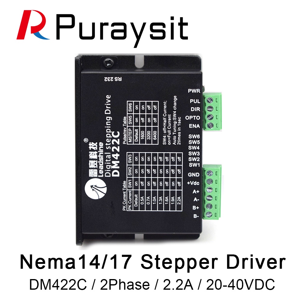Puraysit Leadshine Stepper driver DM422C CNC Digital Stepper Motor Driver 24-40VDC 2.2A