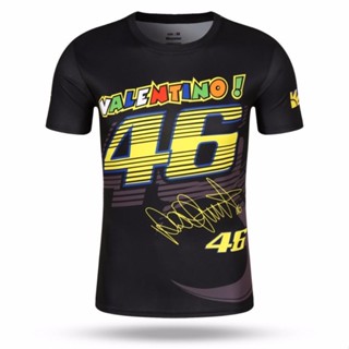 เสื้อยืดแขนสั้น แบบแห้งเร็ว พิมพ์ลาย 46 Rossi VR46 The Doctor สําหรับแข่งรถจักรยานยนต์