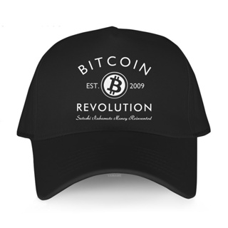 Ccb6 【พร้อมส่ง】หมวกเบสบอล ผ้าฝ้าย ลาย Bitcoin Revolution BTC สําหรับผู้ชาย