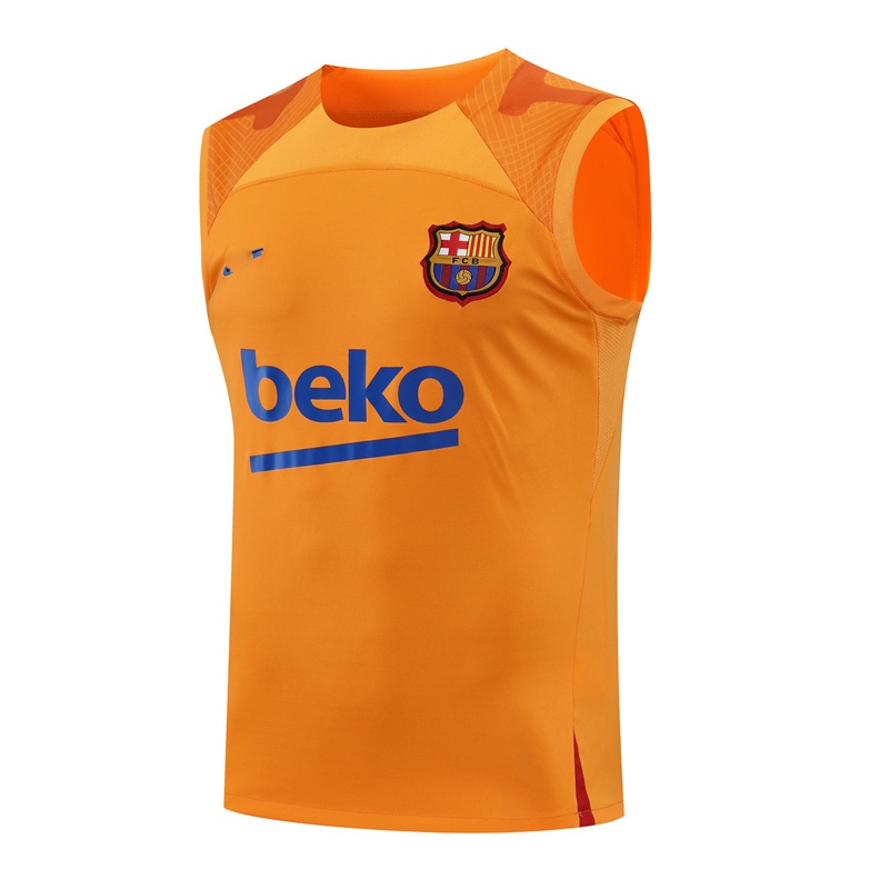 Defoot 23 FCB เสื้อกล้าม แขนกุด สีส้ม เวอร์ชั่นไทย 1:1 สําหรับผู้ชาย