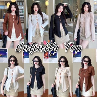 Infinity top เสื้อแฟชั่น แหวกอก เสื้อเที่ยวคาเฟ่