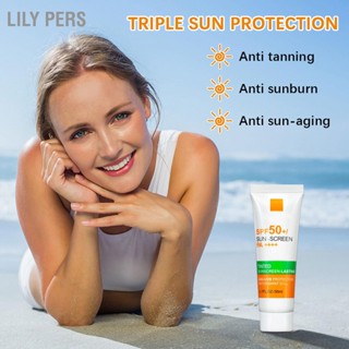 Lily Pers ครีมกันแดด Spf50 ป้องกันรังสียูวี ให้ความชุ่มชื้น ติดทนนาน 50 มล.