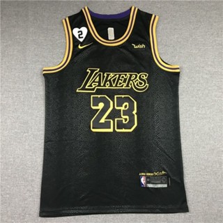 ชุดเครื่องแบบบาสเก็ตบอล ปักลาย Lakers Kobe James แฟชั่นคลาสสิก 23 เลขที่ เสื้อบอล พิมพ์ลายงู สีดํา 24 ชิ้น 726058