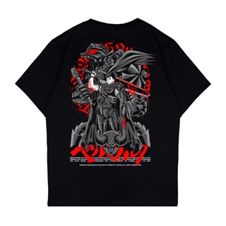 เสื้อยืดแขนสั้นเสื้อยืด พิมพ์ลายอนิเมะ Kizaru BERSERK สําหรับผู้ชายS-5XL