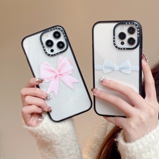 Casetify เคสโทรศัพท์มือถืออะคริลิค ลายโบว์ริบบิ้น สําหรับ iPhone 14 Pro Max 13 Pro Max 14 12 Pro Max 12 14Pro 13 14 plus 12Pro 11 13Pro