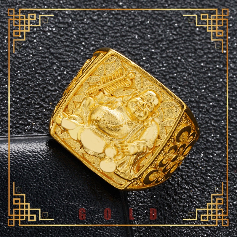 [Lucky K Gold] แหวนผู้ชาย 24K Maitreya Au999