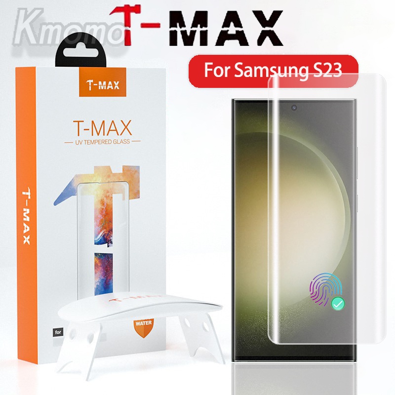 Samsung Galaxy S23 Ultra S22 S21 S20 Plus S10 5G Note 20 Ultra Note 10 Plus T-Max UV กาวเต็ม TMax ฟิล์มกระจกนิรภัย