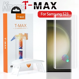 Samsung Galaxy S23 Ultra S22 S21 S20 Plus S10 5G Note 20 Ultra Note 10 Plus T-Max UV กาวเต็ม TMax ฟิล์มกระจกนิรภัย