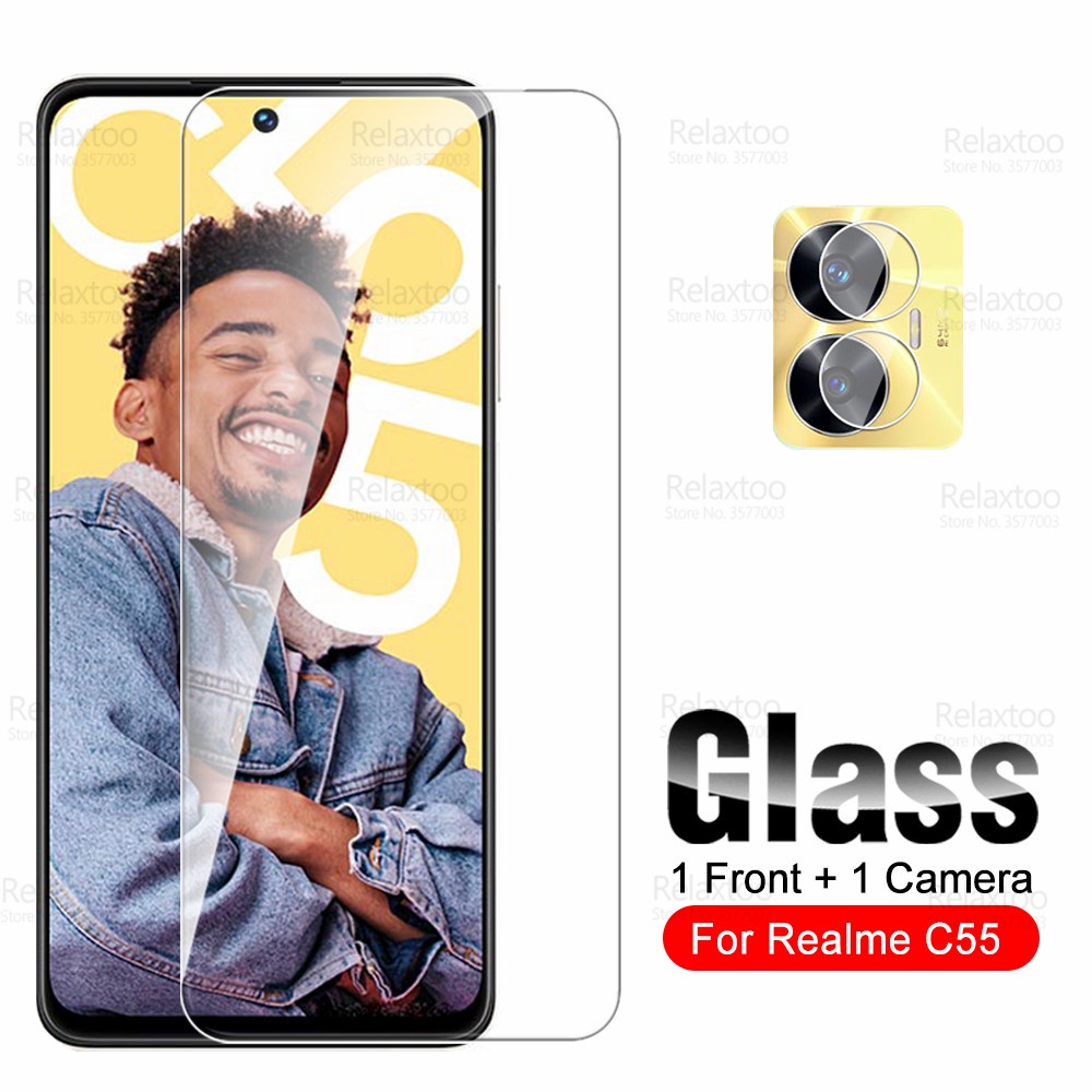 ฟิล์มกระจกนิรภัยกันรอยหน้าจอ สําหรับ Realme C55 2To1 RealmeC55 4G 6.72 นิ้ว Realmy C 55 55C RMX3710
