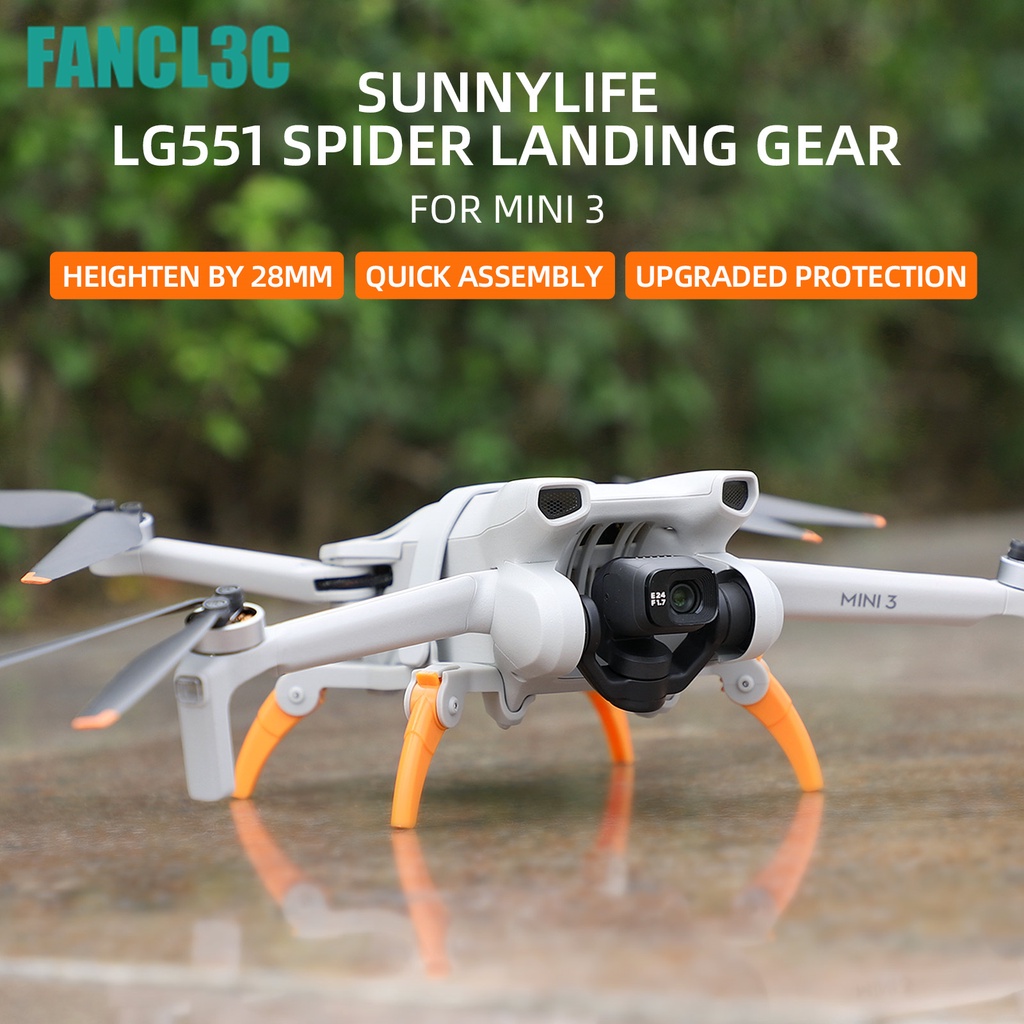 Sunnylife Landing Gear สำหรับ DJI Mini 3 Drone Spider Leg ชุดขยายพับได้สำหรับ DJI Mini 3 Drone อุปกรณ์เสริม