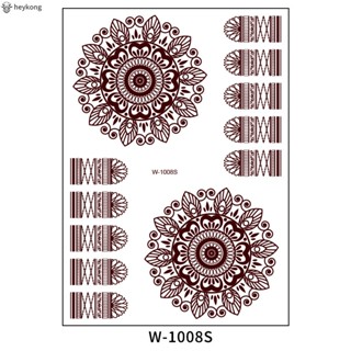 Inai Putih สติกเกอร์รอยสักเฮนน่า สีขาว สีแดง 208x148 มม.