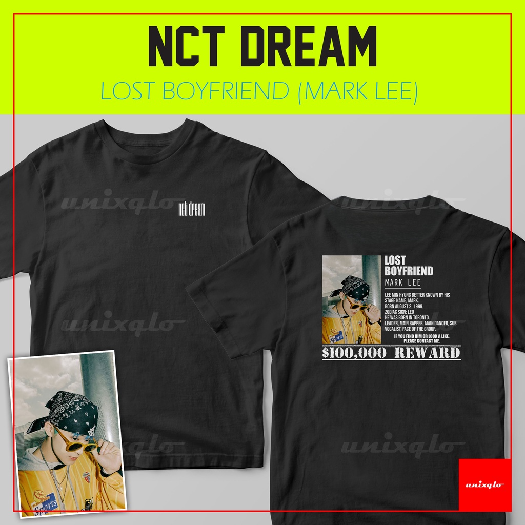 เสื้อยืดแฟชั่น NCT Dream "Lost Boyfriend" Mark Lee T-Shirt | NCT DREAM LOST BOYFRIEND SHIRT | NCT | 
