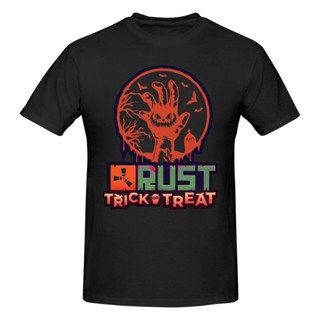 เสื้อยืดคอกลม แขนสั้น ผ้าฝ้าย พิมพ์ลาย Rt Game Trick Or Treat สําหรับผู้ชาย