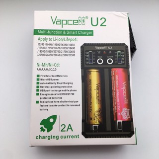 Vapcell U2 รางชาร์จถ่านVapcell  เครื่องชาร์จถ่าน Vapcell ถ่าน