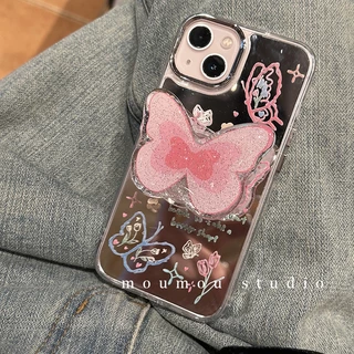 Huiwanju เคสโทรศัพท์มือถือกระจก ลายผีเสื้อ สําหรับ Iphone 14promax IP13 12promax 11