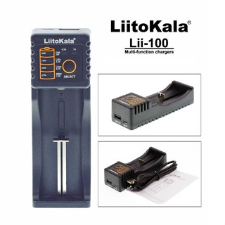 เครื่องชาร์จ LiitoKala Lii-100 เครื่องชาร์จถ่าน Li-Ion 18650 18350 16340 14500 26650 Ni-MH Ni-Cd AA AAA ถ่าน