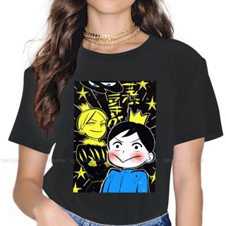 เสื้อยืดผ้าฝ้ายพิมพ์ลายผ้าฝ้าย 100% Bojji เสื้อยืดพิมพ์ลาย Ranking of Kings Anime ทรงหลวมน่ารักขนาด 5XL สีดําสําหรั_03