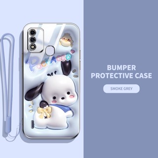 เคสโทรศัพท์มือถือ ลายสัตว์น่ารัก และพืช 3D พร้อมสายคล้อง สําหรับ Infinix Itel A48 Itel P37