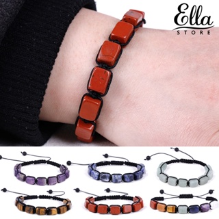 Ellastore123 สร้อยข้อมือลูกปัด แฮนด์เมด ไม่จางหาย ไม่กระจัดกระจาย ปรับได้ สําหรับทุกเพศ ทุกวัย