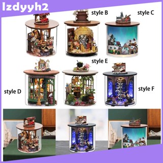 [Lzdyyh2] โมเดลบ้านตุ๊กตา 3D ขนาดเล็ก DIY