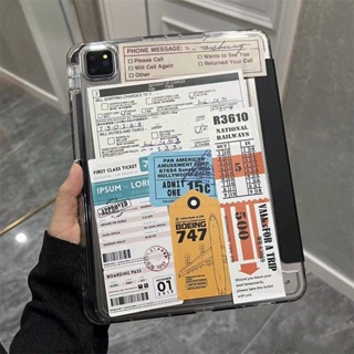 24เคสสำหรับไอแพด ขอบใส iPad2022 Air4/5 Gen7/8/9/10 10.2" 10.9" Pro2018/20/21/22 11" มีที่ใส่ปากกา for ipad gen7