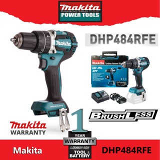 Makita DHP484RFE สว่านกระแทกไร้สาย Brushless - ไร้แปรงถ่าน พร้อมชุดแบตเตอรี่ 3ah 2ก้อน