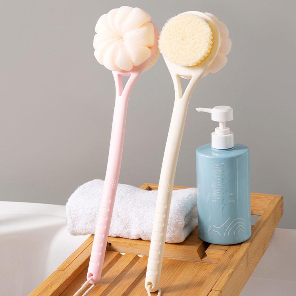 Buran 2-in-1 Bath Brush Design Women Man Exfoliating Cleaning Scrubber Back Body Ergonomics Grip Shower Home Family Accessories