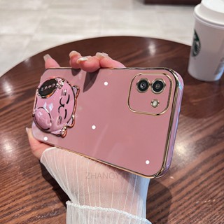 เคสโทรศัพท์มือถือ TPU นิ่ม ขอบตรง ลายแมวน่ารัก 3D สําหรับ Samsung A03