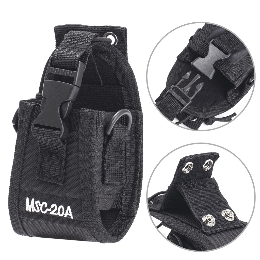 MSC-20A Nylon Pouch Waist Bag Tactical Radio Walkie Talkie Case for Baofeng UV5R UV82 bf888S UV-9R T