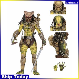 ฟิกเกอร์ Arthur NECA Predator ขนาด 2-7 นิ้ว สีทอง สําหรับผู้สูงอายุ