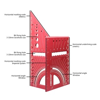 Pcf* ไม้บรรทัดวัดมุม ทรงสี่เหลี่ยม แบบพกพา สําหรับงานไม้