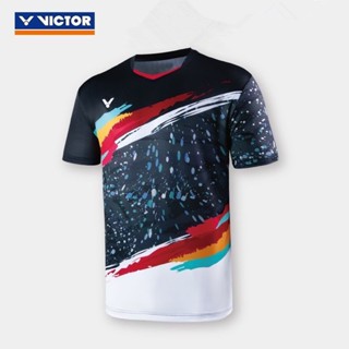 Victor ใหม่ เสื้อยืดกีฬา แบดมินตัน เทนนิส สําหรับผู้ชาย